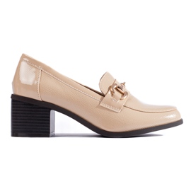 Pantofi cu toc Shelovet bej patentat Pantofi cu toc Shelovet bej patentat