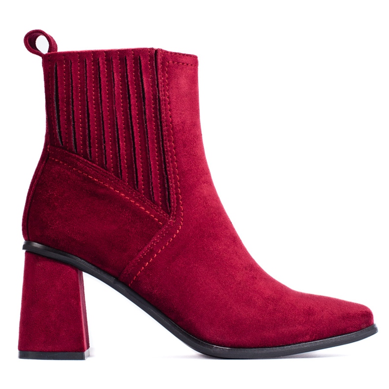 Botine de dama bordeaux de la Shelovet roșu Botine de dama bordeaux de la Shelovet roșu