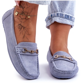 Mocasini clasici din piele intoarsa de dama albastru Corinell Mocasini clasici din piele intoarsa de dama albastru Corinell