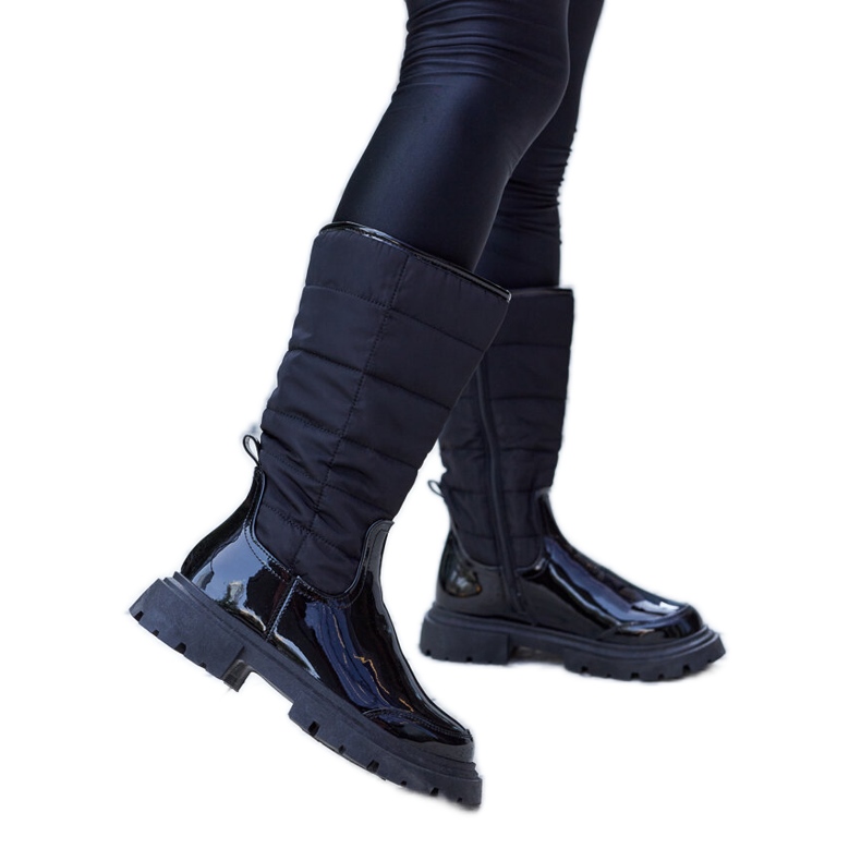 Cizme lacuite izolate negre de la Villafranca negru