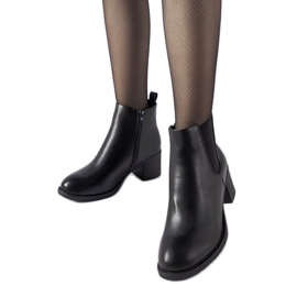 Botine negre Pacific negru