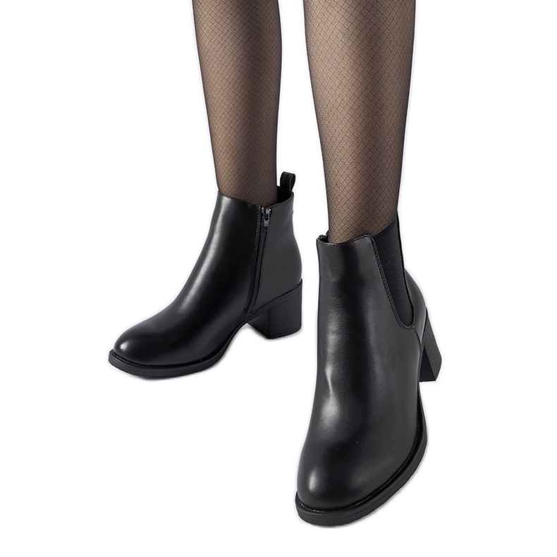 Botine negre Pacific negru
