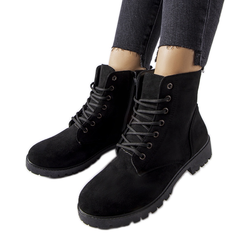 Inna Cizme Rosing din piele ecologică izolată neagră negru