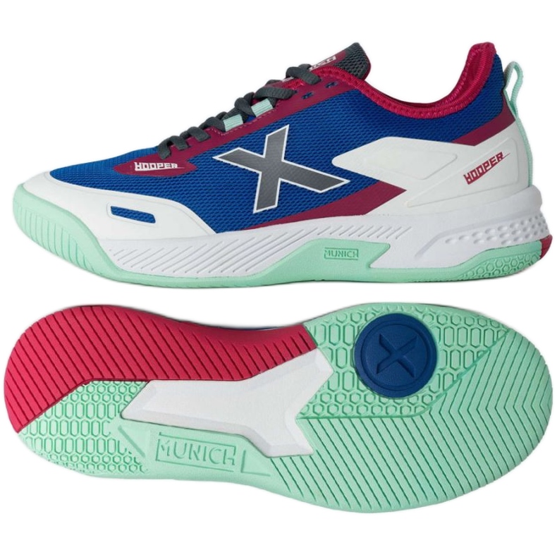 Pantofi de handbal Munich Hooper Jr 1614002 alb