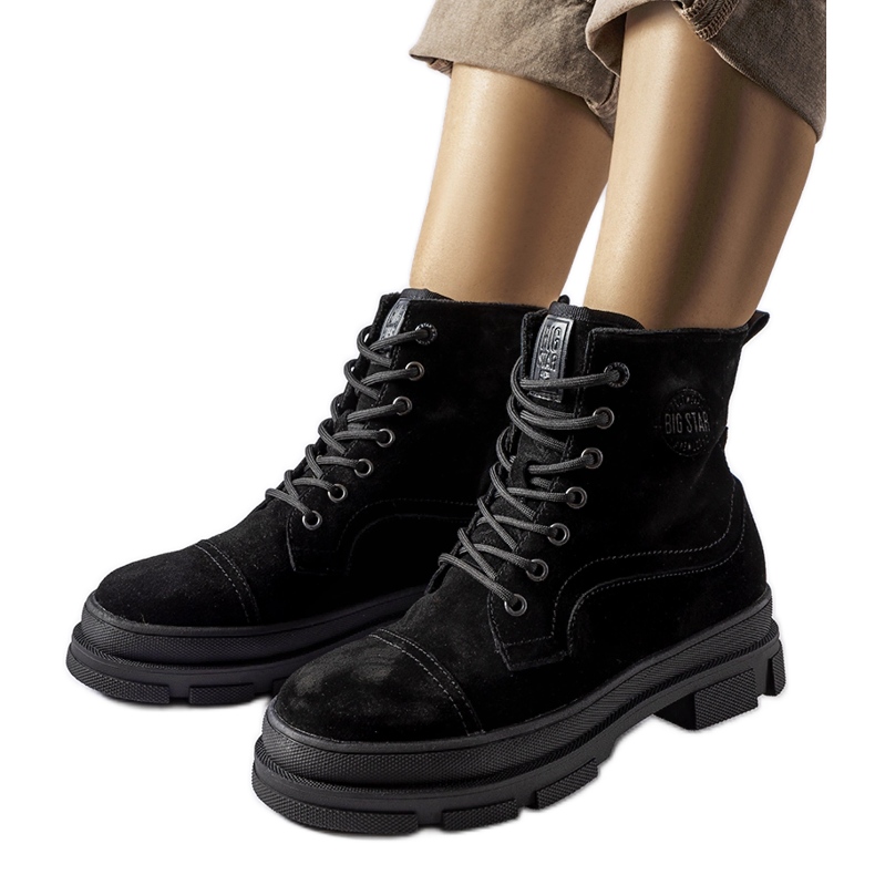 Lucrători din piele neagră Big Star KK274524 negru