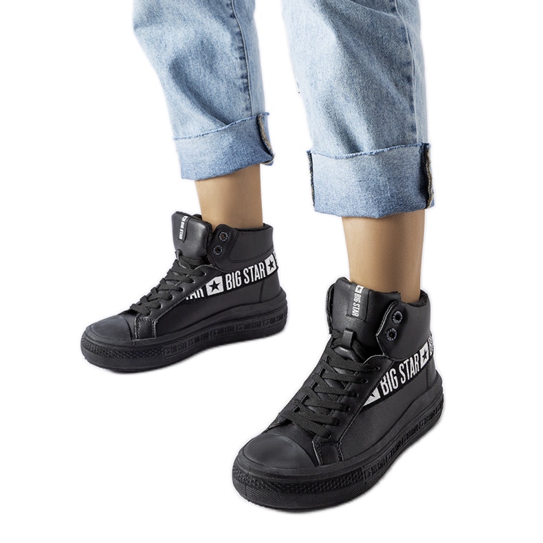 Tenisi izolați negri Big Star MM274010 negru
