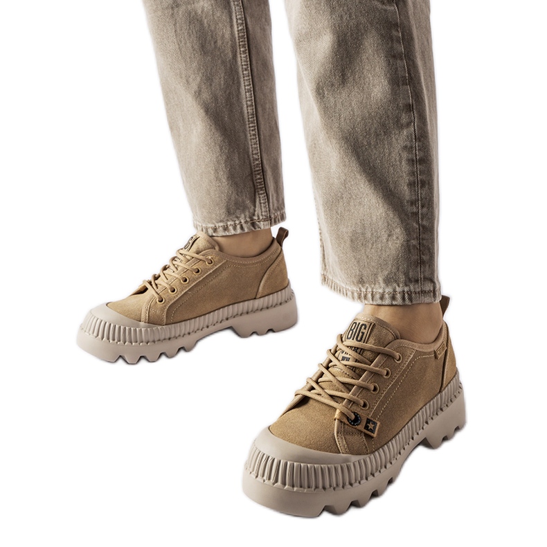 Tenisi din piele bej Big Star KK274511