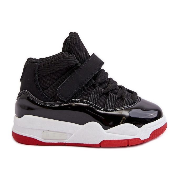 Pantofi sport cu șireturi pentru copii Darina neagră și roșie negru