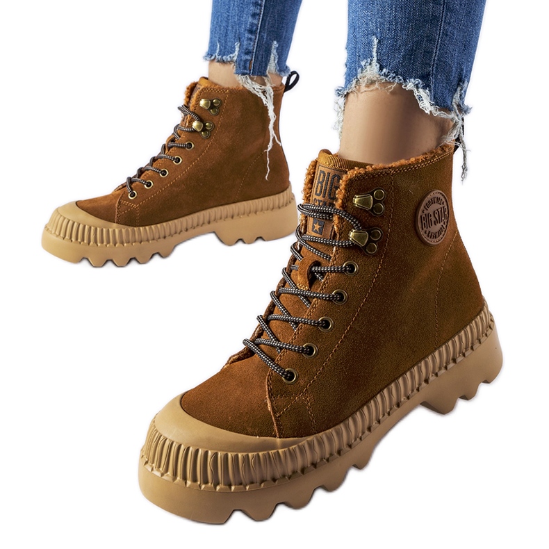 Lucrători din piele maro Big Star KK274520