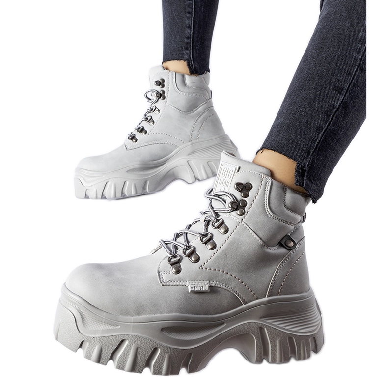 Cizme gri Big Star KK274367