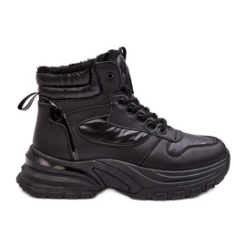 PE1 Pantofi sport izolați damă cu șireturi Negru Dejana PE1 Pantofi sport izolați damă cu șireturi Negru Dejana