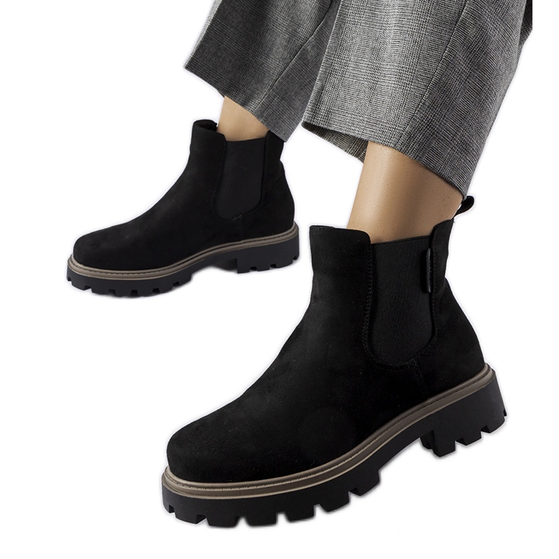 Cizme izolate negre Big Star MM274372 negru