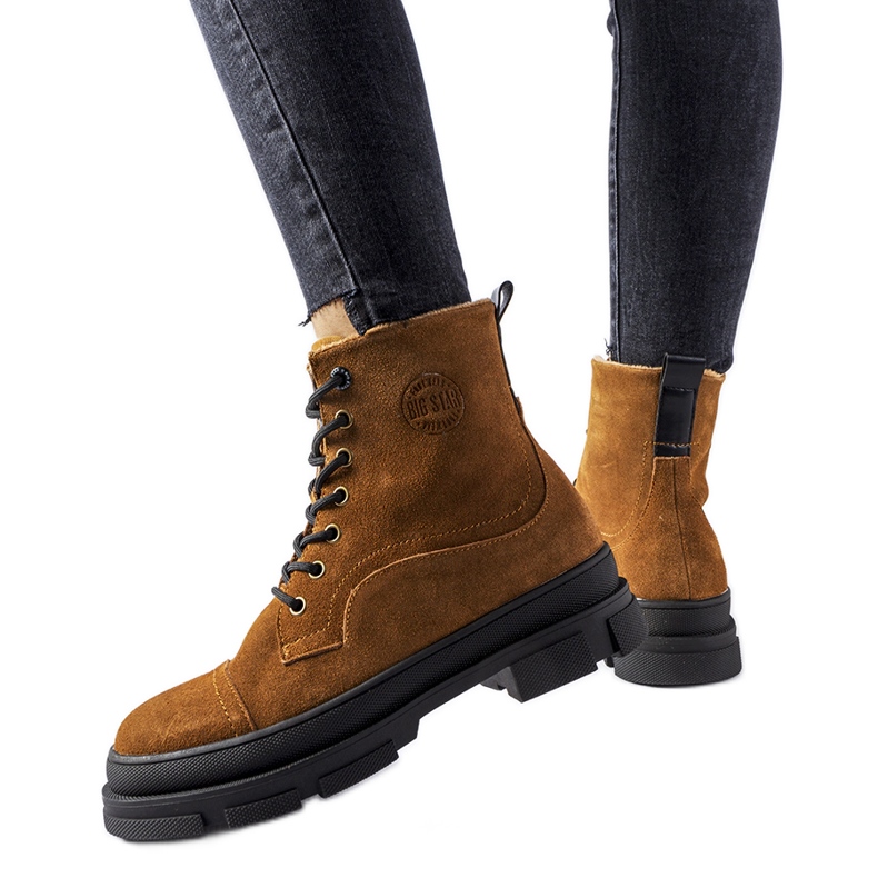 Lucrători din piele maro Big Star KK274524 Lucrători din piele maro Big Star KK274524