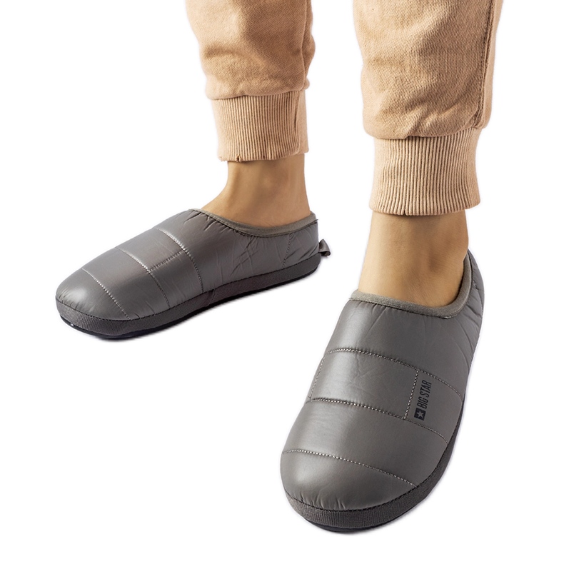 Papuci de iarnă izolați gri Big Star KK274603