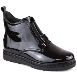 Botine plate izolate cu patent Vinceza W JAN259 negre negru Botine plate izolate cu patent Vinceza W JAN259 negre negru