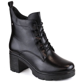 Botine izolate și platformă Potocki W WOL188 negre negru