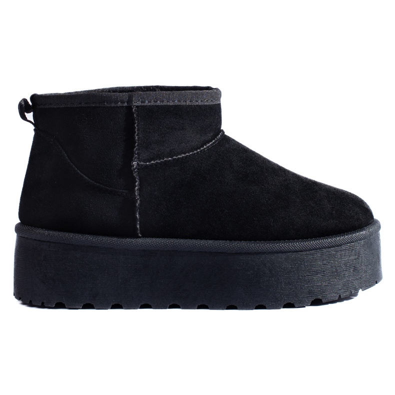 Cizme negre scurte de zapada pe platforma Shelovet negru