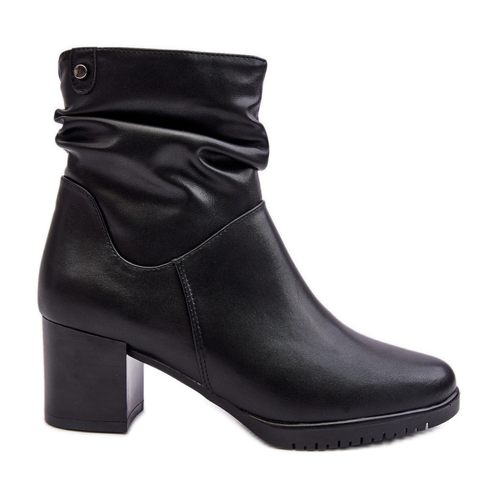 Sergio Leone Botine Damă Încrețite Negre Liriam negru