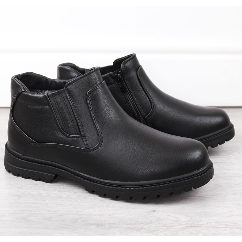 Atletico Cizme de bărbați, cizme Chelsea izolate, negru Man's Style WS-006 Atletico Cizme de bărbați, cizme Chelsea izolate, negru Man's Style WS-006
