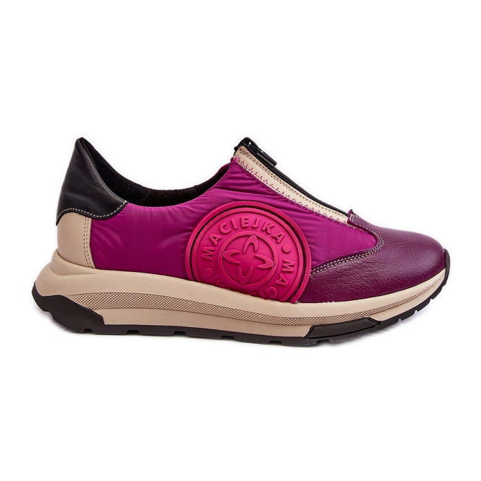 Pantofi sport de damă din piele Maciejka 06296-15 fucsia roz