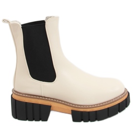 Cizme chelsea crem pentru femei Bella Beige bej Cizme chelsea crem pentru femei Bella Beige bej