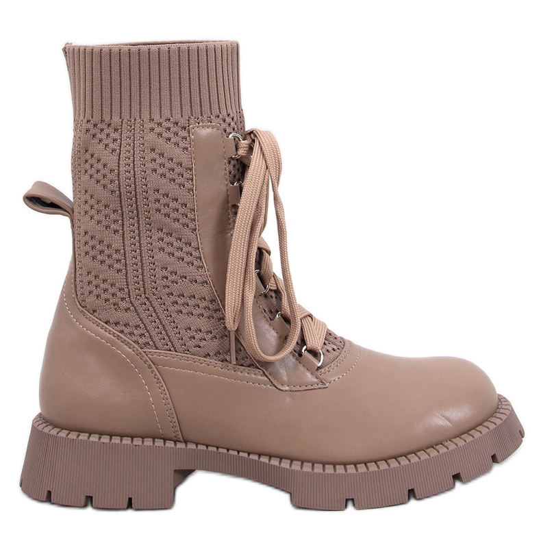 Botine cu pulover Tierr Khaki maro Botine cu pulover Tierr Khaki maro