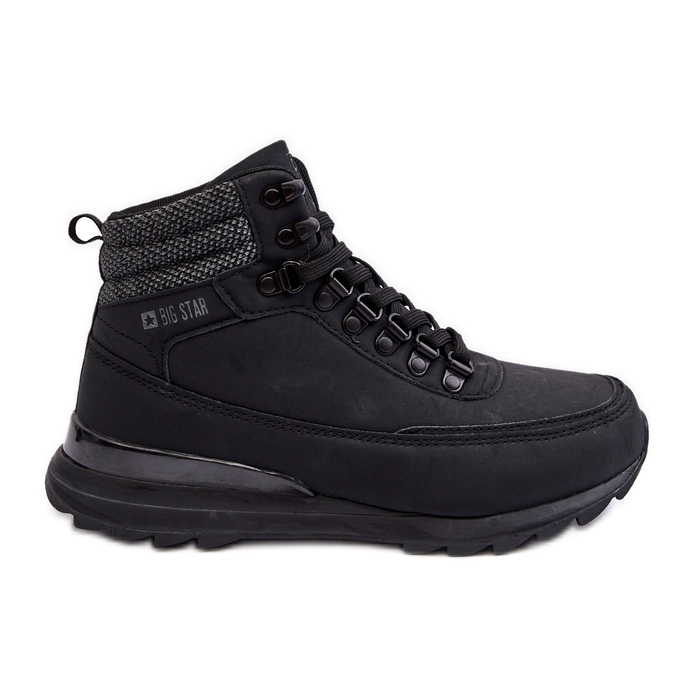 Pantofi de trekking cu șireturi Trapper Black Big Star MM274677 negru