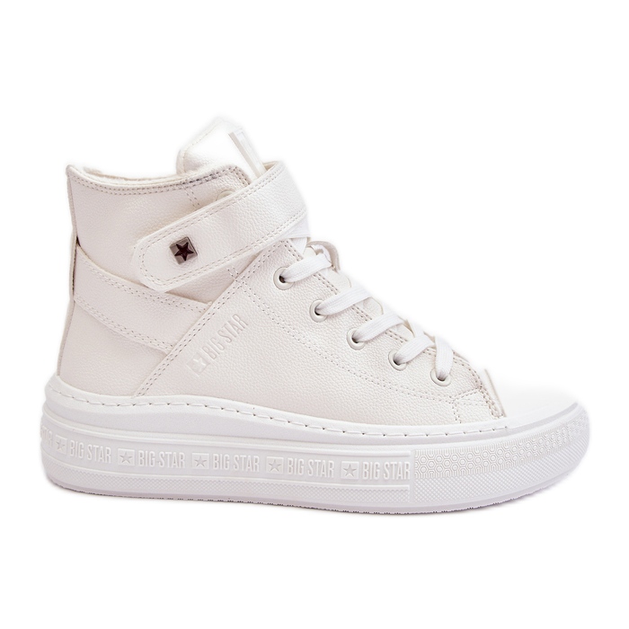 Pantofi de damă izolați pe platforma Big Star, alb MM274006
