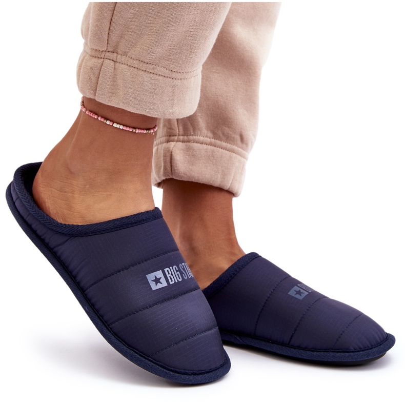 Papuci de damă, clasici, bleumarin, Big Star KK274601 albastru