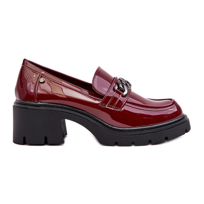 WS1 Pantofi lăcuiți pentru damă cu toc mic, Burgundy Blimma roșu WS1 Pantofi lăcuiți pentru damă cu toc mic, Burgundy Blimma roșu