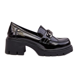WS1 Pantofi de damă din piele lăcuită cu toc joasă Blimma negru WS1 Pantofi de damă din piele lăcuită cu toc joasă Blimma negru
