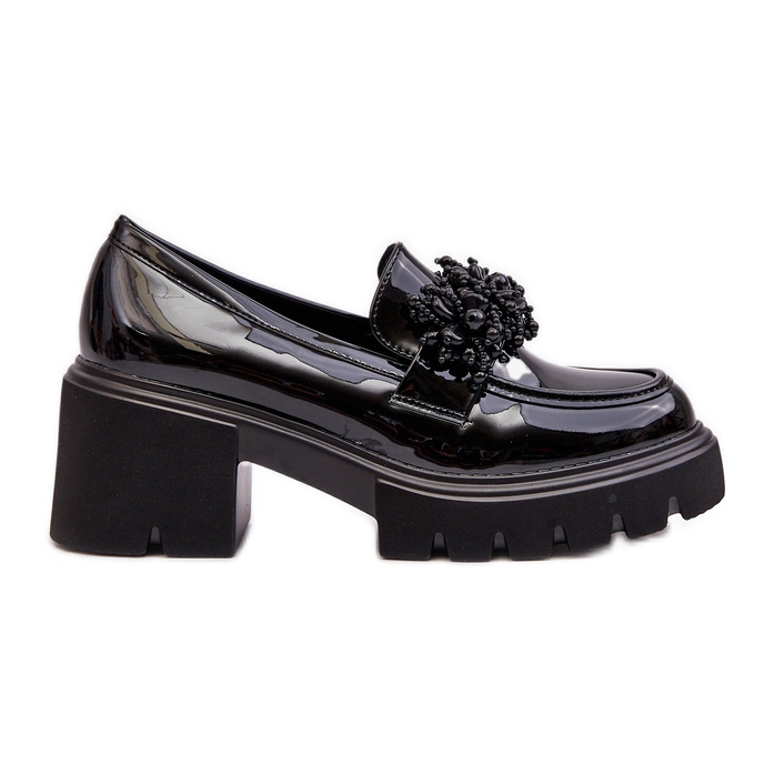WS1 Pantofi Dama Piele Lacuita Cu Decorat Negru Renesma WS1 Pantofi Dama Piele Lacuita Cu Decorat Negru Renesma