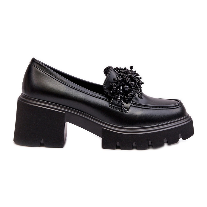 WS1 Pantofi Dama Piele Cu Decorat Negru Renesma WS1 Pantofi Dama Piele Cu Decorat Negru Renesma