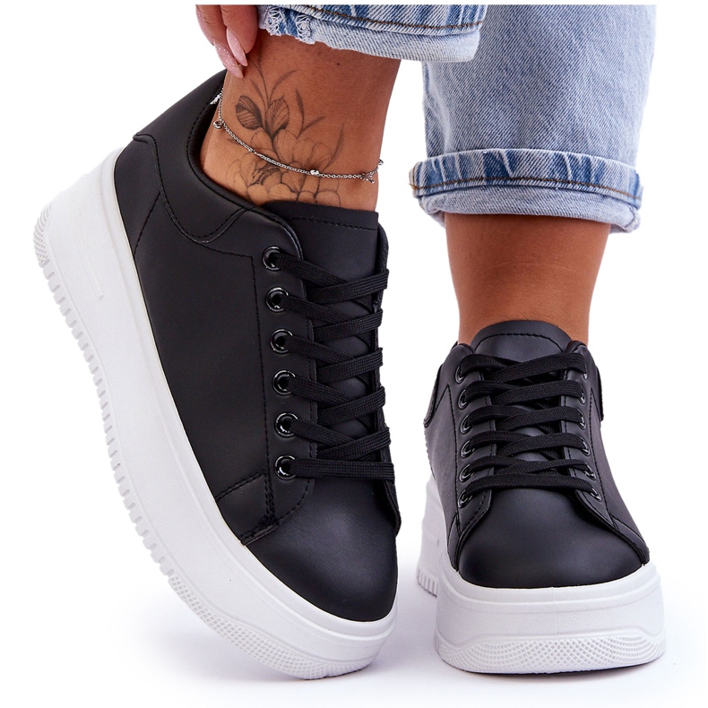 Pantofi sport clasici dama alb-negru