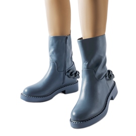 Inna Botine izolate albastre cu lant Linera albastru