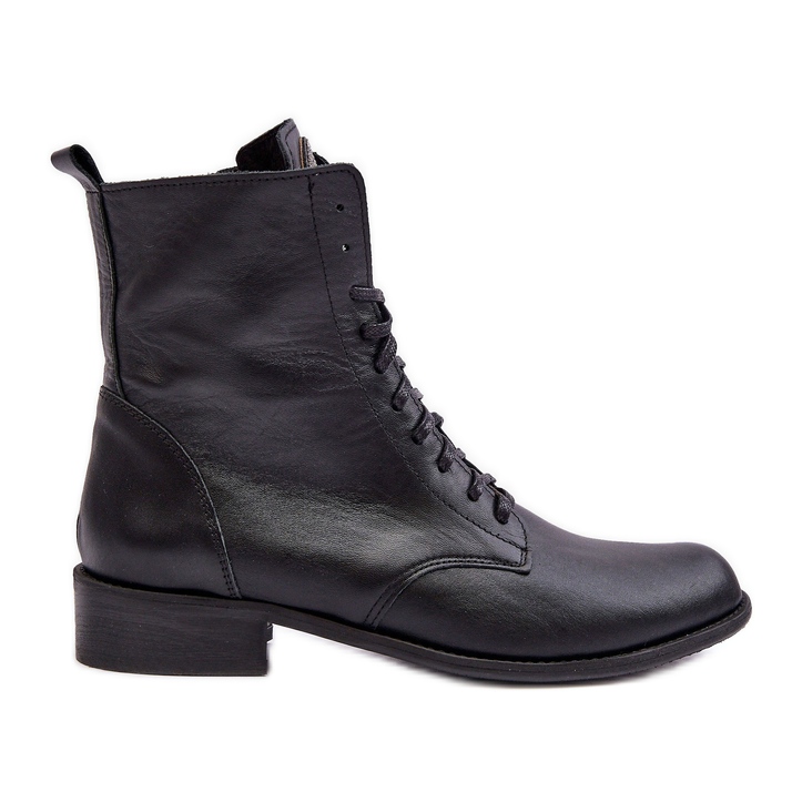 Botine de dama piele Nicole 2848 Black negru