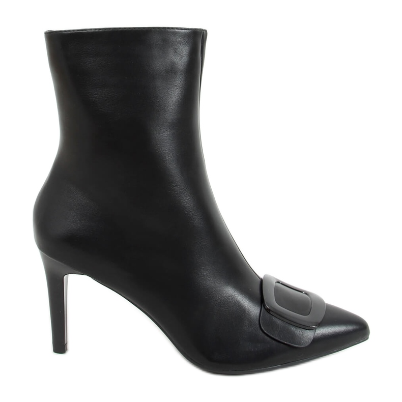 Cizme pe toc stiletto Etna Black negru