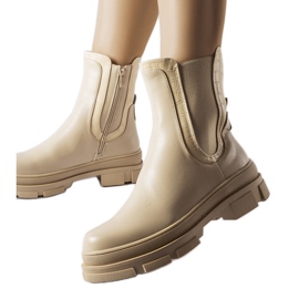 Adidași bej cu talpă Torin masivă verde