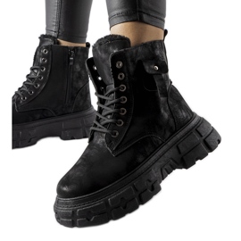 Inna Cizme izolate negre pe platforma Lina negru