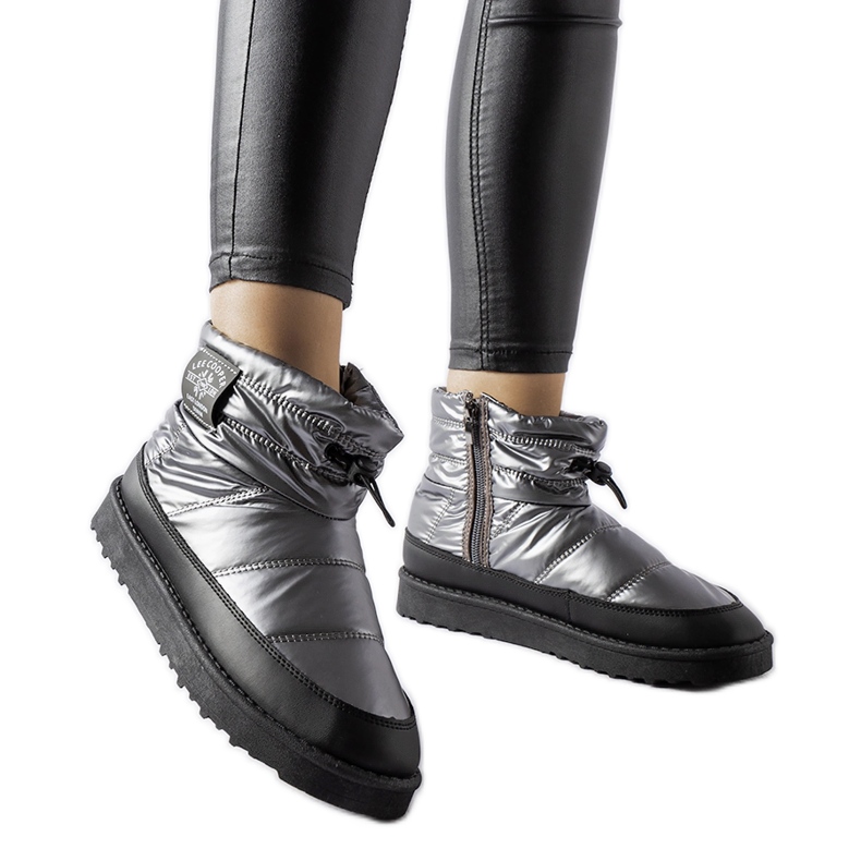 Cizme de zapada gri Lee Cooper LCJ-23-44-1966L argint