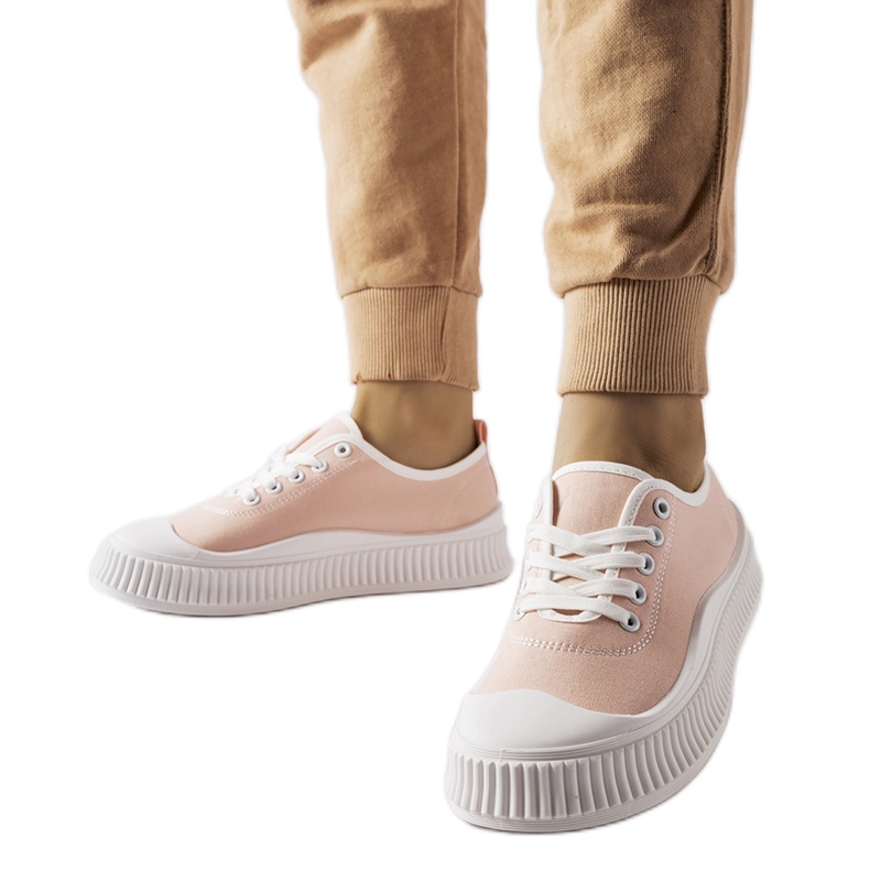 Tenisi roz cu platformă Collepepe Tenisi roz cu platformă Collepepe