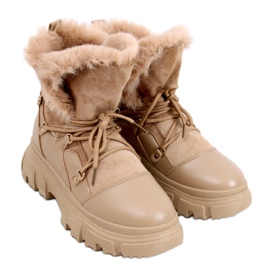 Cizme de zăpadă damă Jarl Khaki bej Cizme de zăpadă damă Jarl Khaki bej