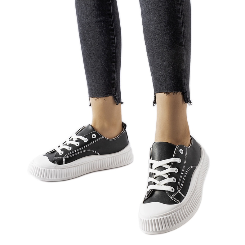 Tenisi negri cu platformă Erbezzo negru Tenisi negri cu platformă Erbezzo negru