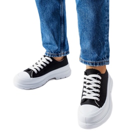 Adidași negri cu talpă sport Bettole negru