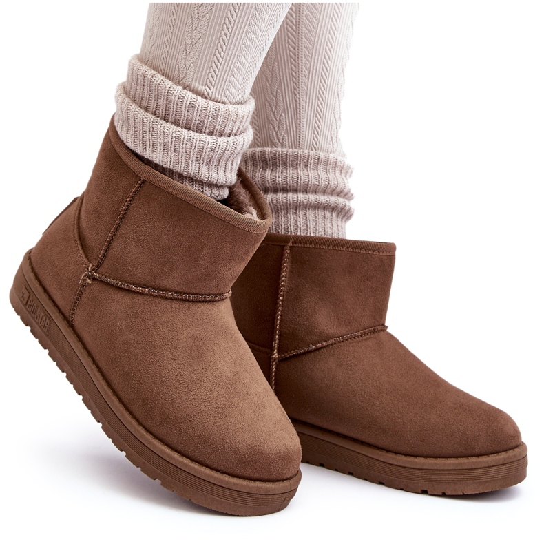 Cizme de zăpadă de damă izolate cu blană maro Big Star MM274161