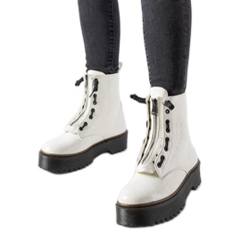 Inna Botine albe cu platformă cu imprimare Ascea Inna Botine albe cu platformă cu imprimare Ascea