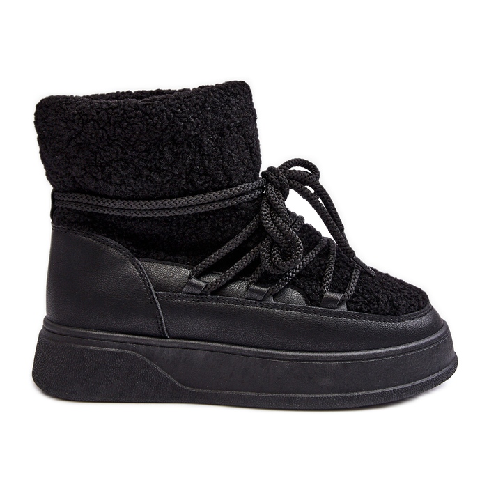 FG2 Cizme de zăpadă cu platformă de damă Ahatissa negre negru