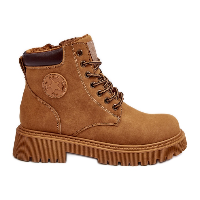 PE1 Cizme Izolate din Piele Camel Felizia maro
