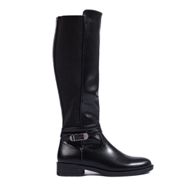 Cizme clasice de damă negre de la Shelovet negru Cizme clasice de damă negre de la Shelovet negru