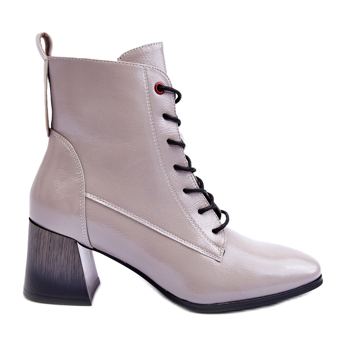 Vinceza Botine lacuite gri